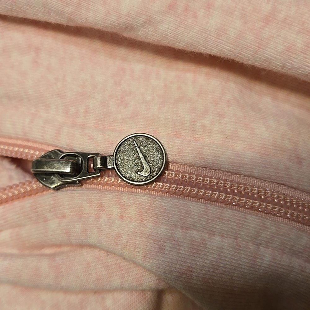 NIKE Light Pink Zip Up Sweat Jacket Sz Small - Picture 5 of 5